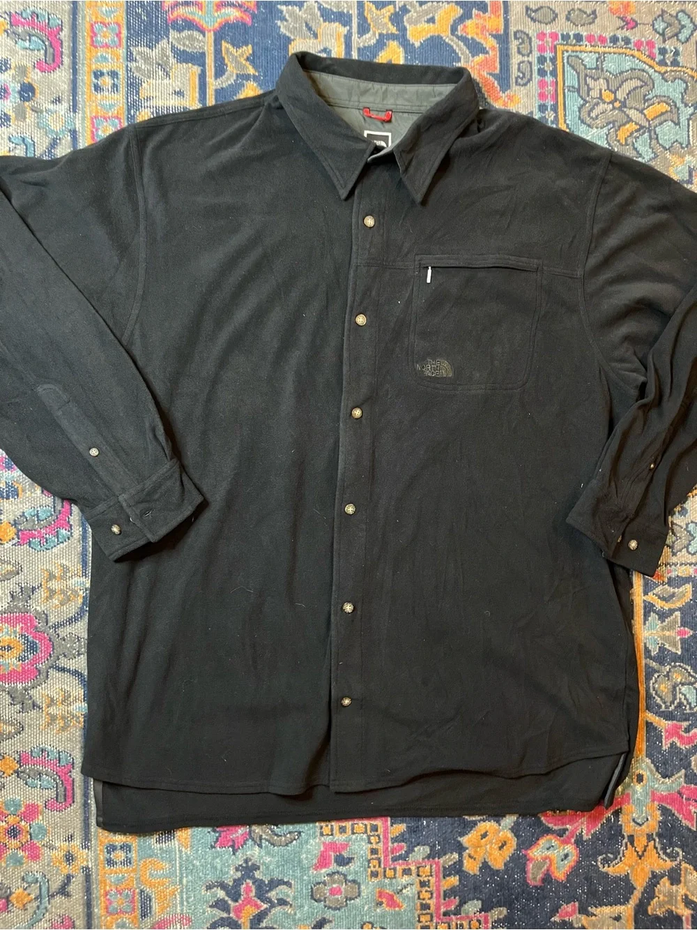 The North Face Men’s Black Button-Front Fleece Shirt